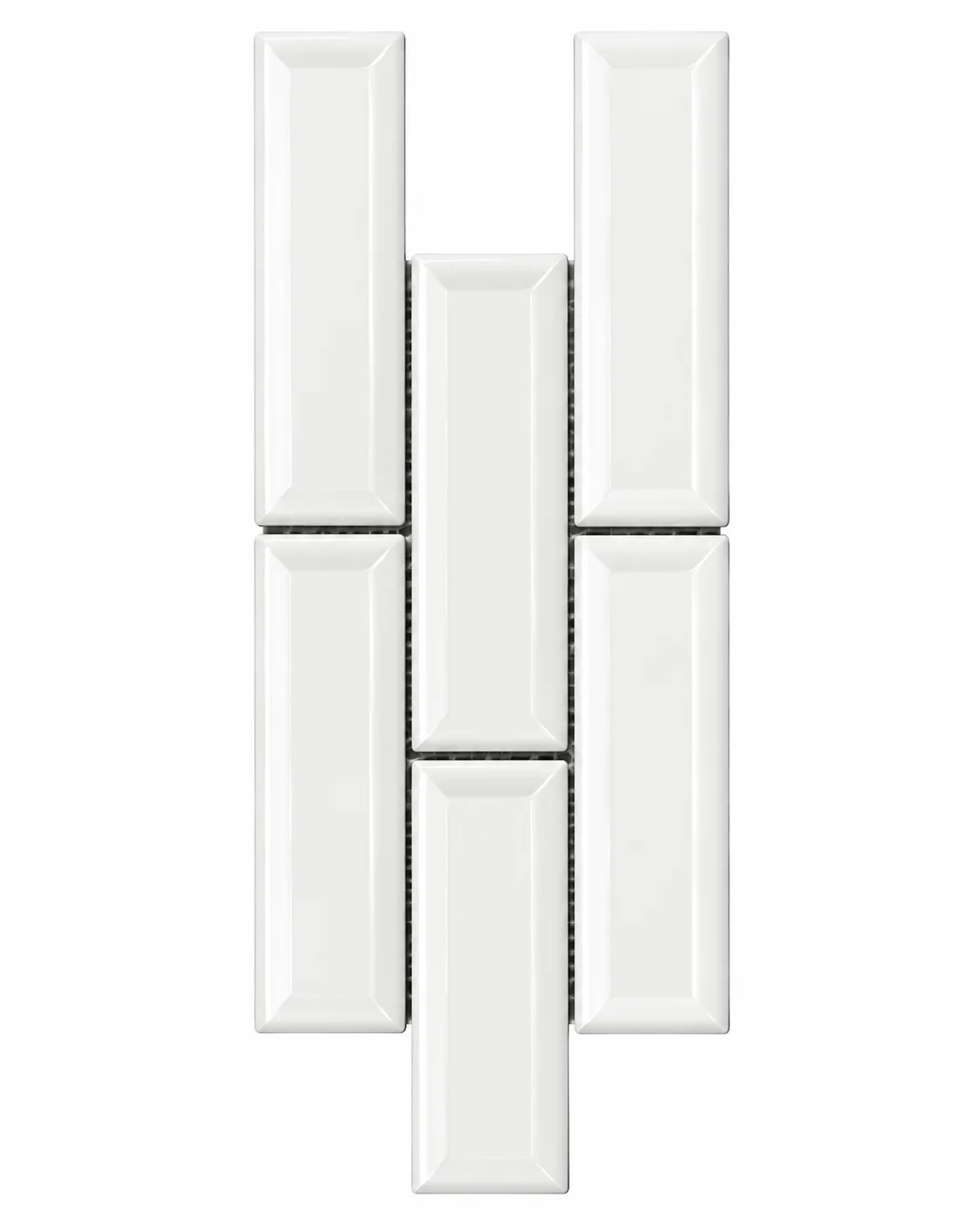 MSI Whisper White Beveled Tile
