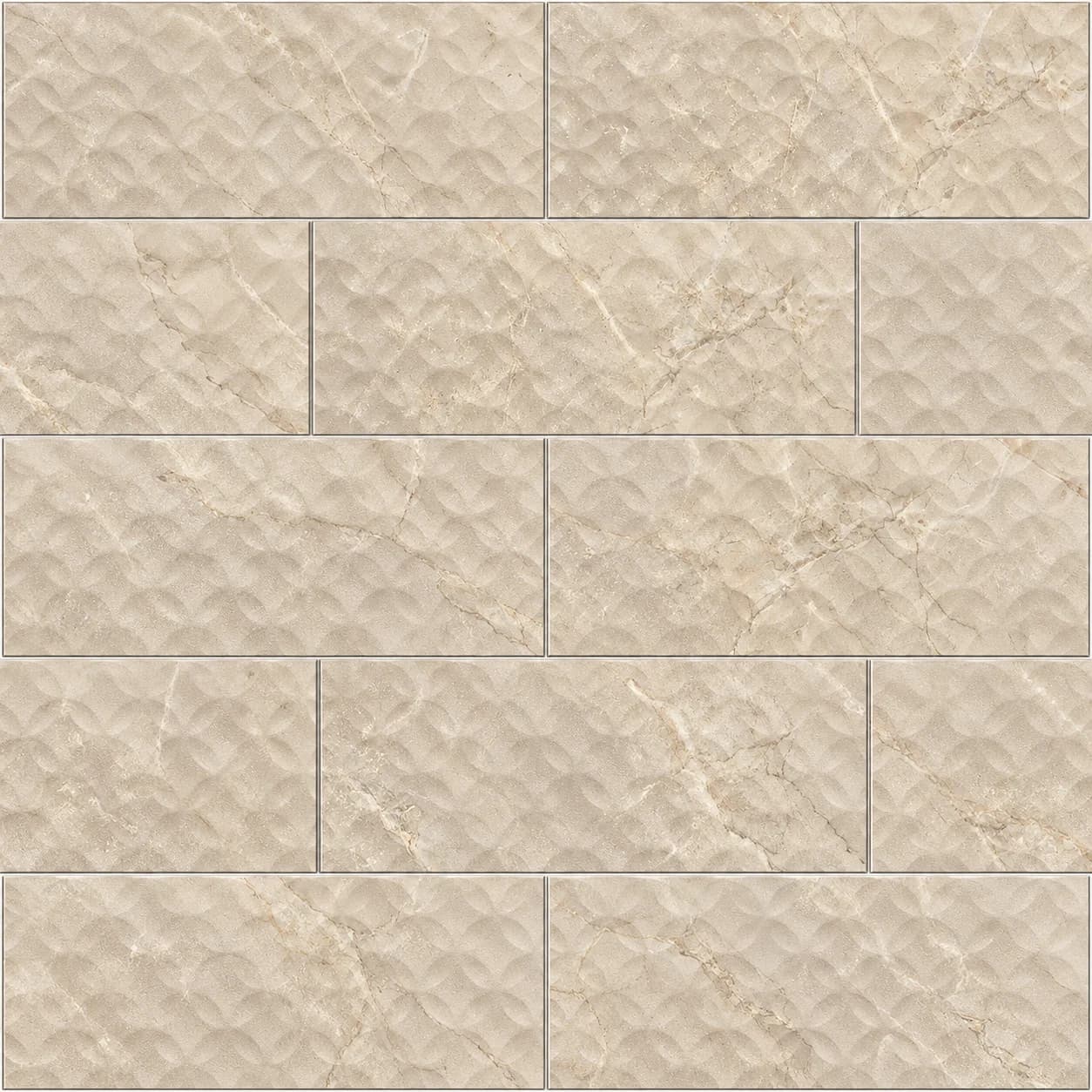 Cactus Stone Circles Beige Tile